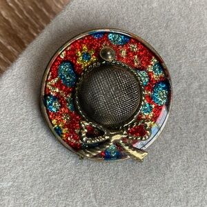 Vintage Mesh Metal Hat Brooch